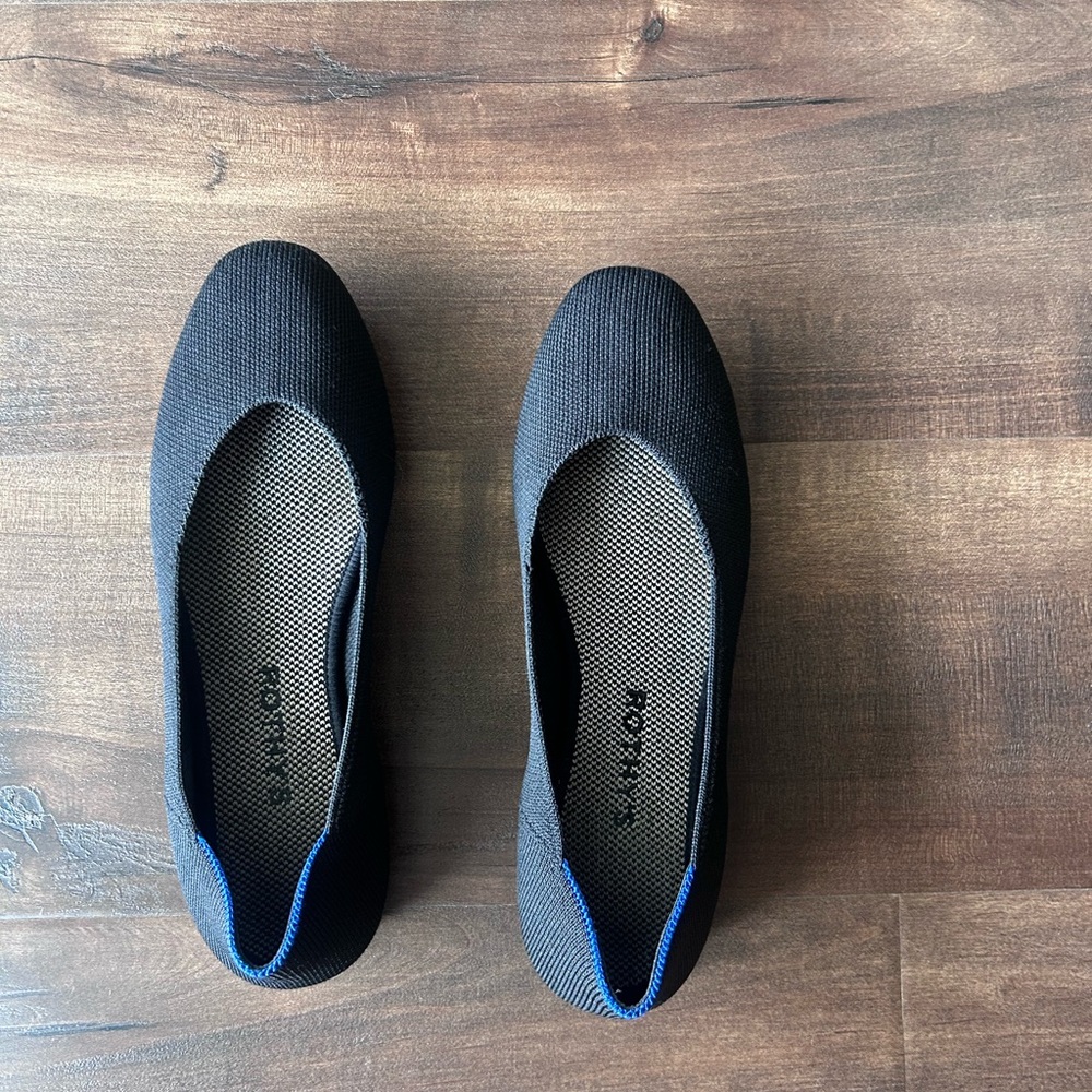 Rothy's Black square toe  Flats